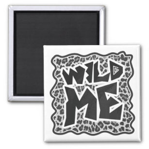 Vild Me Leopard White and Black Magnet