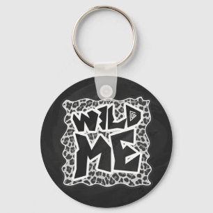 Vild Me Leopard White and Black Nyckelring