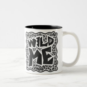Vild Me Leopard White and Black Två-Tonad Mugg