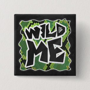 Vild Me Snake Black and Grönt Print Knapp