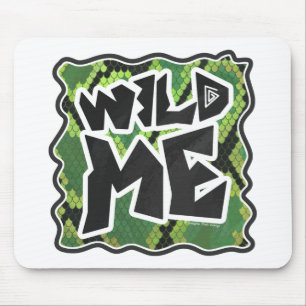 Vild Me Snake Black and Grönt Print Musmatta