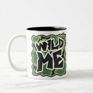 Vild Me Snake Black and Grönt Print Två-Tonad Mugg