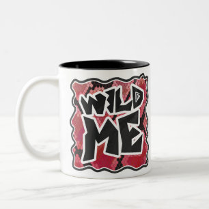 Vild Me Snake Black and Red Print Två-Tonad Mugg