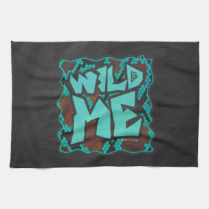 Vild Me Snake Brown och Teal Print Kökshandduk