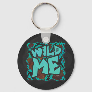 Vild Me Snake Brown och Teal Print Nyckelring