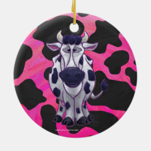 Vild Me Tiger Black and Rosa Julgransprydnad Keramik