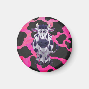 Vild Me Tiger Black and Rosa Magnet