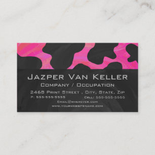 Vild Me Tiger Black and Rosa Visitkort