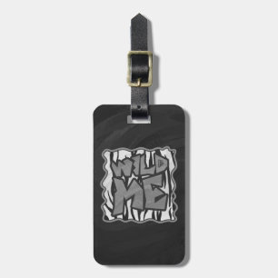 Vild Me Tiger Black and White Print Bagagebricka