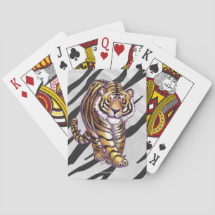 Vild Me Tiger Black and White Print Casinokort