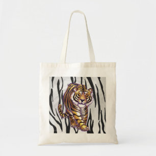 Vild Me Tiger Black and White Print Tygkasse