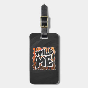 Vild Me Tiger Hett orange och svart utskrift Bagagebricka