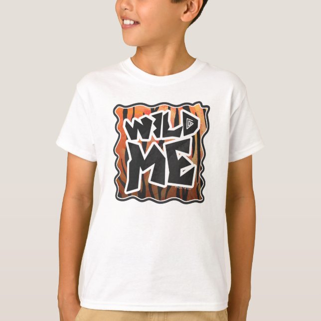 Vild Me Tiger Hett orange och svart utskrift T Shirt (Framsida)