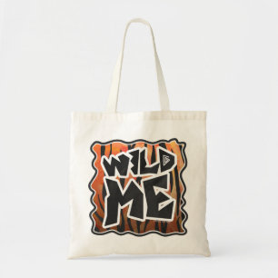 Vild Me Tiger Hett orange och svart utskrift Tygkasse