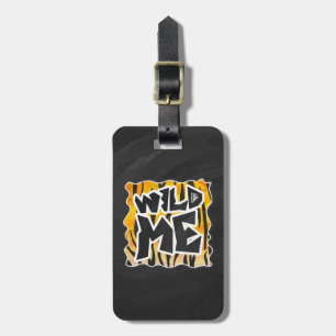 Vild Me Tiger Orange och Black Bagagebricka