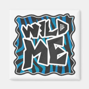Vild Me Zebra Black och Blue Magnet