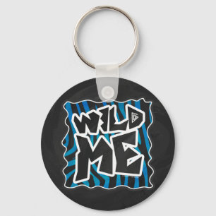 Vild Me Zebra Black och Blue Nyckelring
