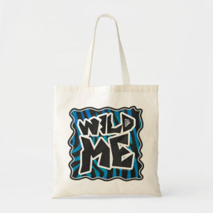 Vild Me Zebra Black och Blue Tygkasse