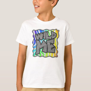 Vild Me Zebra Rainbow and White Print Tee