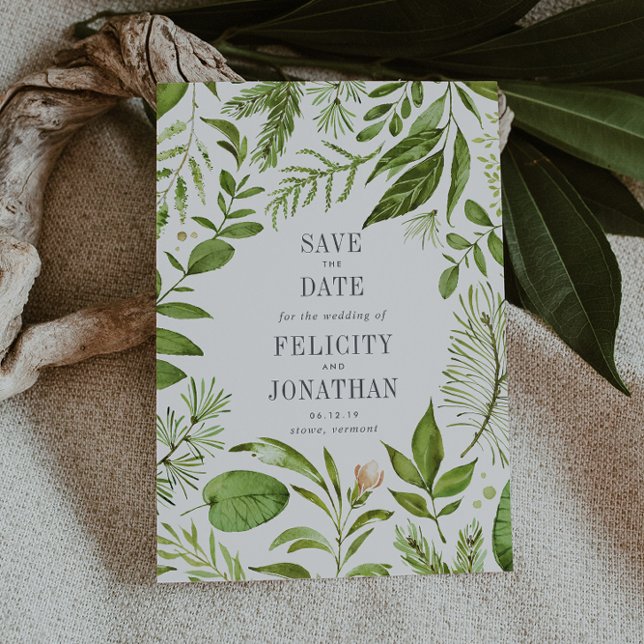 Vild Meadow | Botaniskt Bröllop spara datum-kort Spara Datumet (Skapare uppladdad)