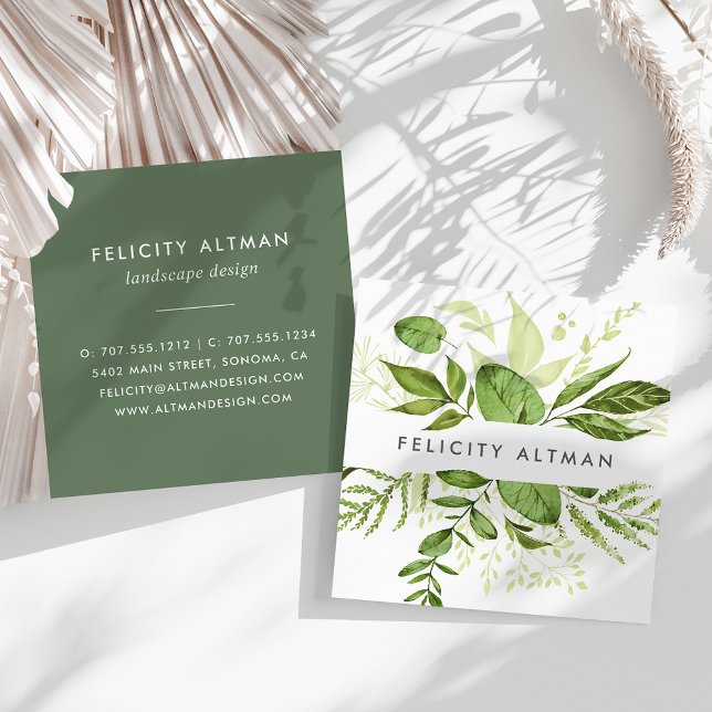 Vild Meadow | Botaniskt Fyrkantigt Visitkort (Skapare uppladdad)