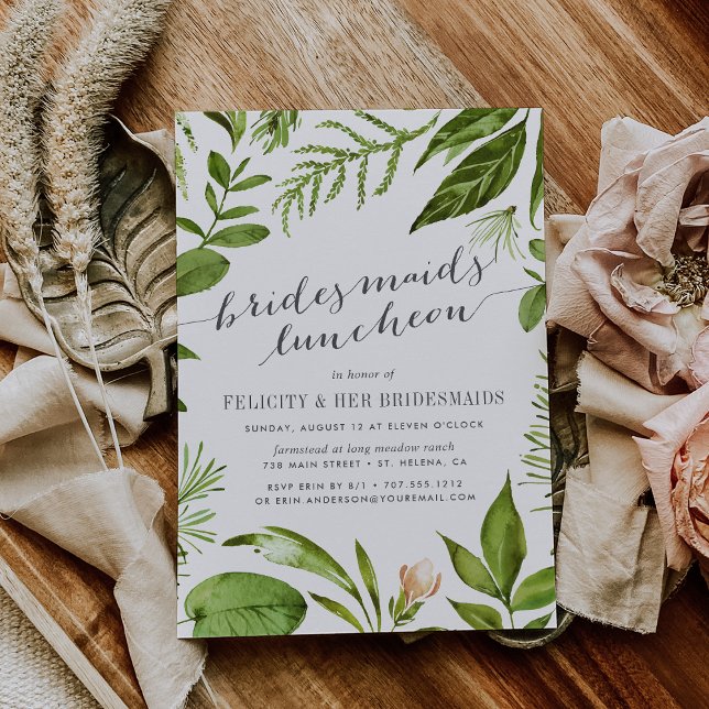 Vild Meadow Bridesmaids Luncheon-inbjudan Inbjudningar (Skapare uppladdad)