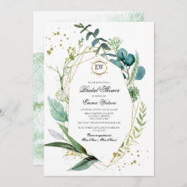 Vild Meadow | Grönt Botanisk Möhippa Inbjudningar