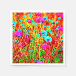 Vild Meadow in Bloom Pop Art Pappersservett