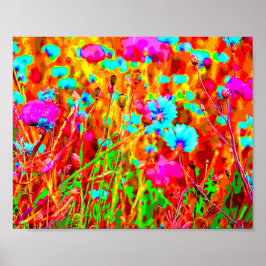 Vild Meadow in Bloom Pop Art Poster