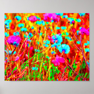 Vild Meadow in Bloom Pop Art Poster