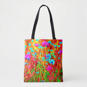 Vild Meadow in Bloom Pop Art Tygkasse