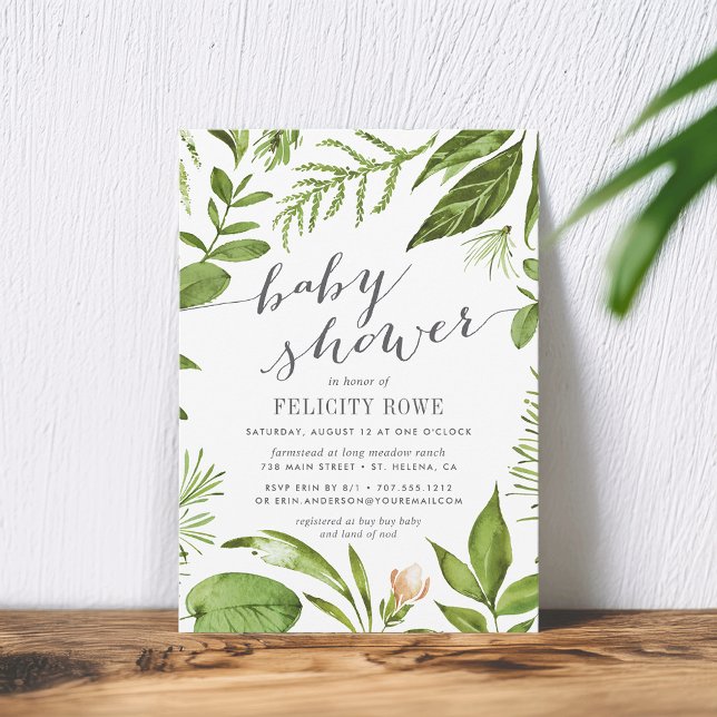 Vild Meadow | Inbjudan till botaniskt babyskor (Skapare uppladdad)