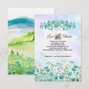 Vild Meadow Tack Bröllop Card Kort