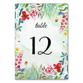 Vild Meadow | Wildblommor Bröllop Bordsnummer