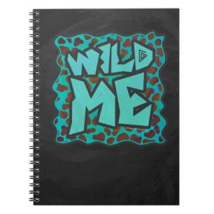 Vild mig Dalmatian Brown och Teal Design Anteckningsbok