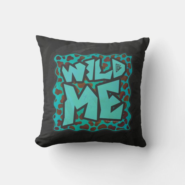 Vild mig Dalmatian Brown och Teal Design Kudde (Framsida)