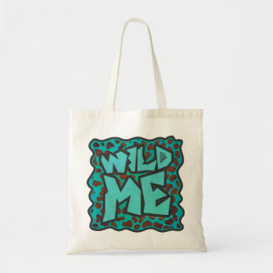 Vild mig Dalmatian Brown och Teal Design Tygkasse