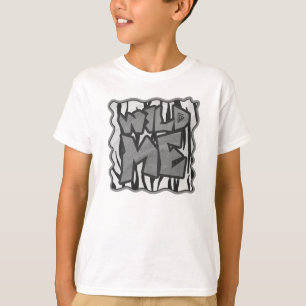 Vild mig svartvitt tryck för tiger tee