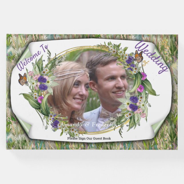 Vild Miljövänliga gräs och Vår blommor Gästböcker (Framsida)