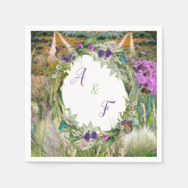 Vild Miljövänliga gräs och Vår blommor Pappersservett