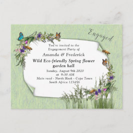 Vild Miljövänligt Vår blommor Inbjudan Vykort
