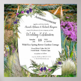 Vild Miljövänligt Vår blommor Poster