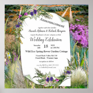 Vild Miljövänligt Vår blommor Poster