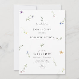 Vild - minimalistisk babydusch för elegant inbjudningar