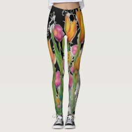 Vild modern blommigt Leggings
