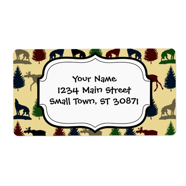 Vild Moose Varg Wilderness Mountain Cabin Rustic Fraktsedel (Framsidan)