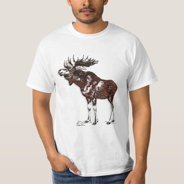 Vild Moose Wildlife Supporter Art Tee (Framsida)