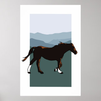 Vild Mountain Mare Poster