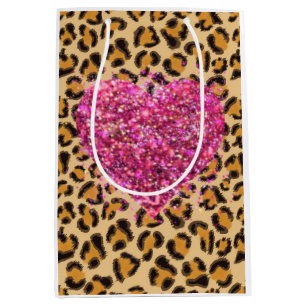 Vild mousserande rosa Hearts och leopard print