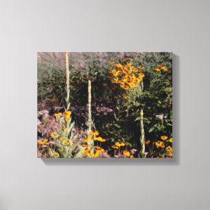Vild Mulleins Black Eyed Susan Flowers Canvastryck